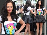 She's no Tweety Pie! Tulisa Contostavlos scowls in a mismatched outfit at X Factor auditions in Manchester
