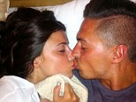 'Sleep tight... fianc�?' Lucy Mecklenburgh tweeted a PDA picture of herself and boyfriend Mario Falcone kissing goodnight